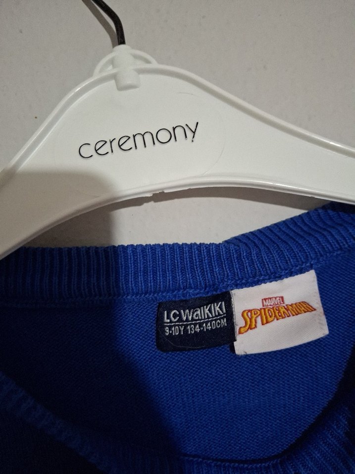 Erkek Çocuk Mavi Örümcek Adam Kazak - Görsel 3