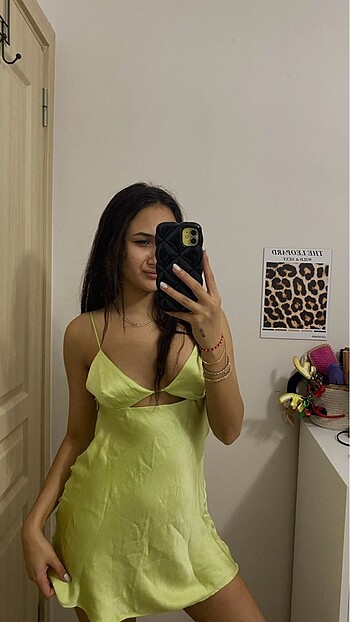 Zara mini saten elbise