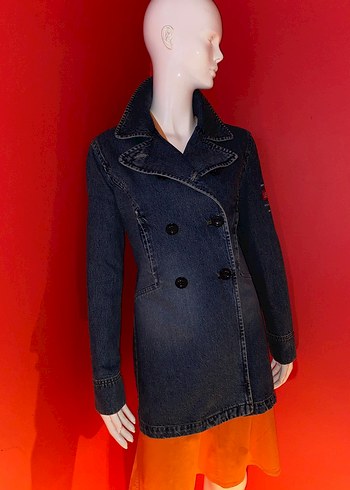 DKNY Orijinal Vintage Uzun Kot Ceket
