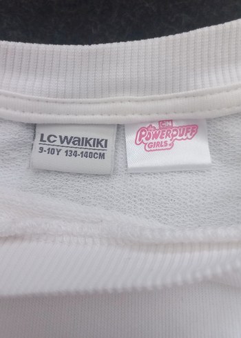 9 Yaş Beden (A007) LCW Beyaz Renkli Uzun Kollu Kız Sweatshirt