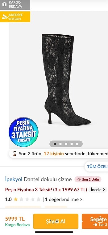 İpekyol dantel çizme