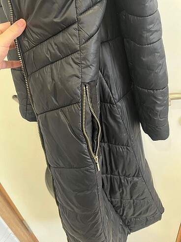 40 Beden siyah Renk LCW Siyah Şişme Mont 40