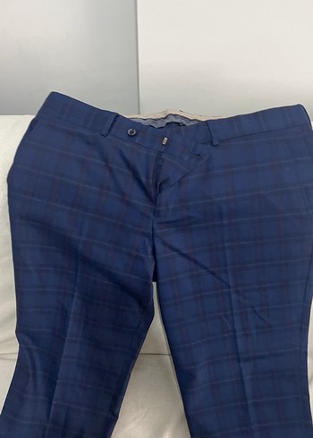 Erkek Lacivert Rahat Kesim Ofis Pantolonu - Görsel 5