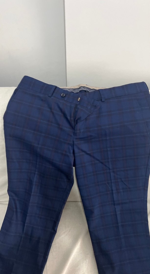 Erkek Lacivert Rahat Kesim Ofis Pantolonu - Görsel 5