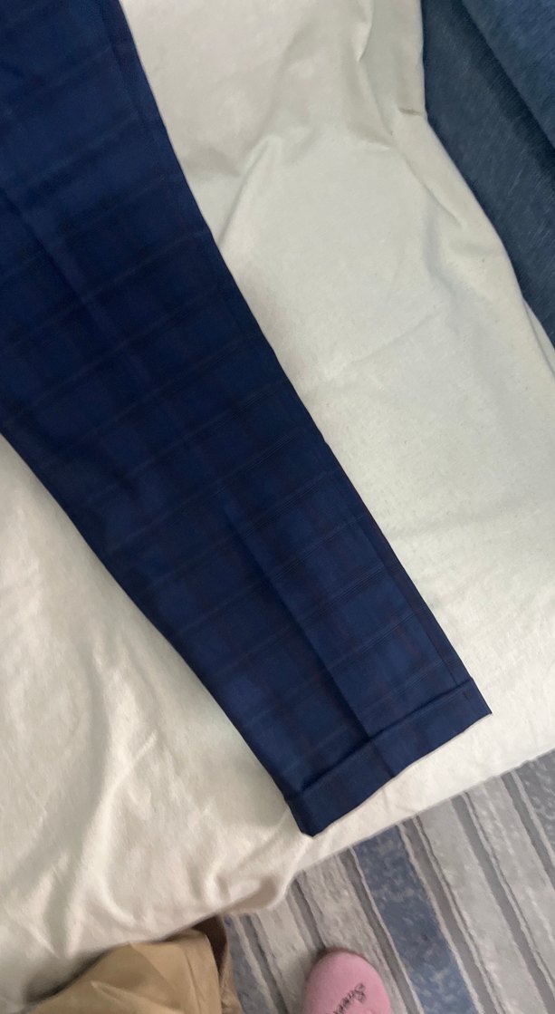 Erkek Lacivert Rahat Kesim Ofis Pantolonu - Görsel 3