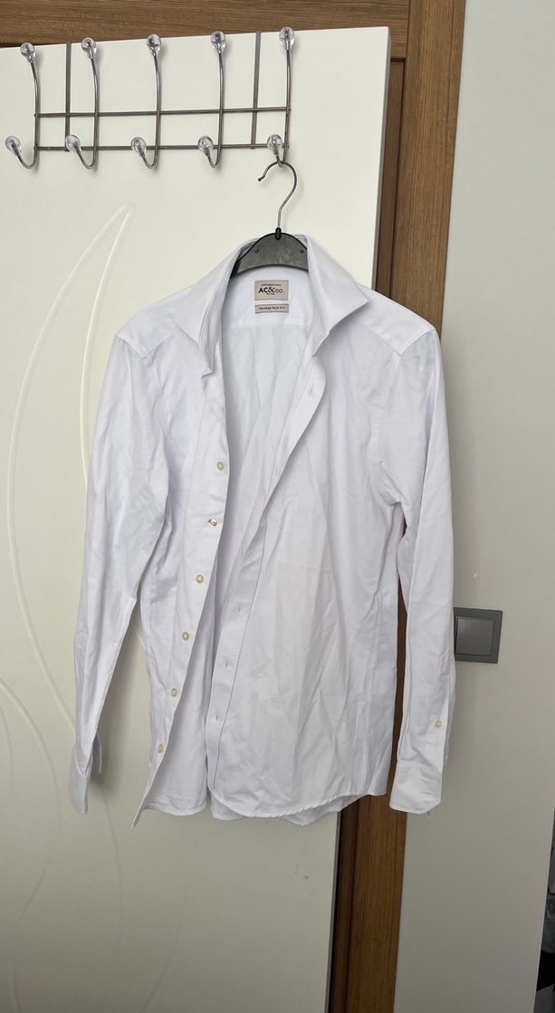 AC&co. Beyaz Kısa Kollu Pamuklu Gömlek - Görsel 2