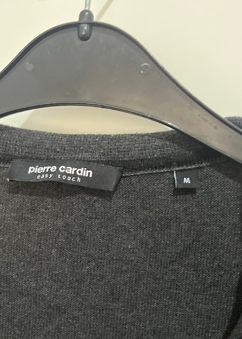 Gri Düğmeli Uzun Kollu Keten Erkek Kazak - Görsel 3