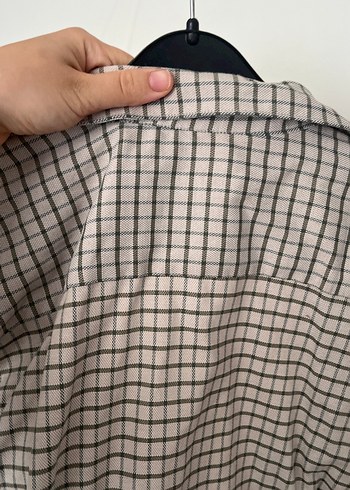 Erkek Bej Pamuklu Uzun Kollu Gömlek - Görsel 5