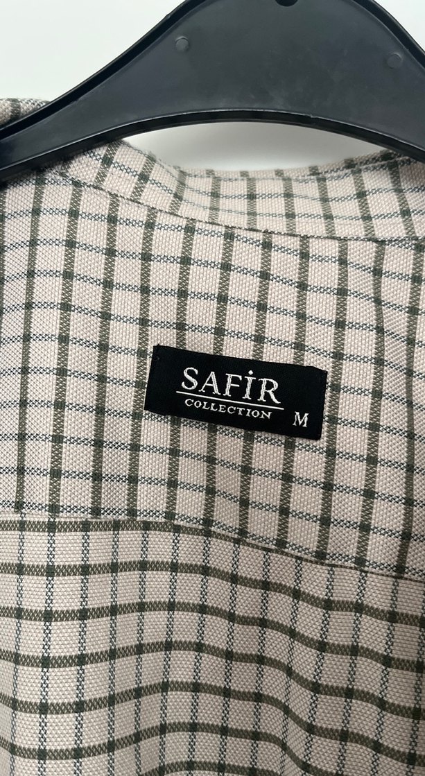 Erkek Bej Pamuklu Uzun Kollu Gömlek - Görsel 3