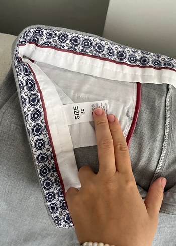 Gri Keten Erkek Pantolon, Kemerli, Regular Fit - Görsel 3