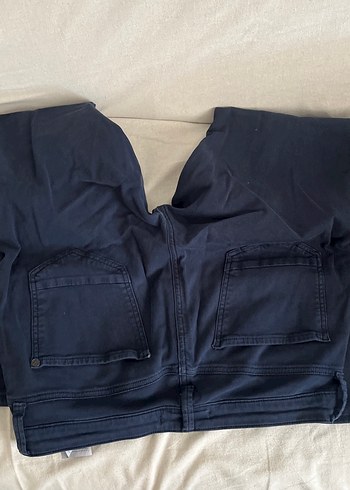 Erkek Lacivert Kemerli Denim Pantolon - Görsel 4