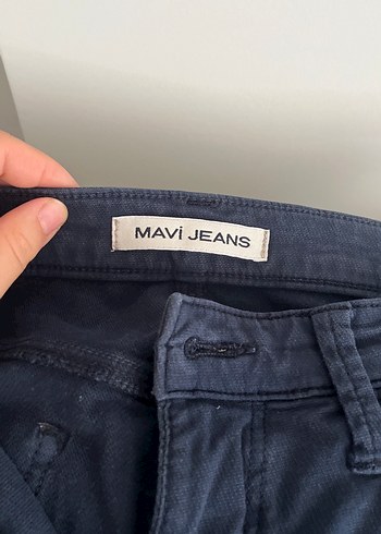 Erkek Lacivert Kemerli Denim Pantolon - Görsel 2