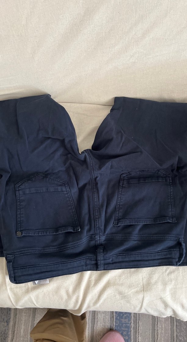 Erkek Lacivert Kemerli Denim Pantolon - Görsel 4