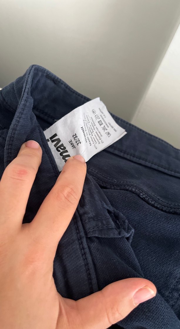 Erkek Lacivert Kemerli Denim Pantolon - Görsel 3