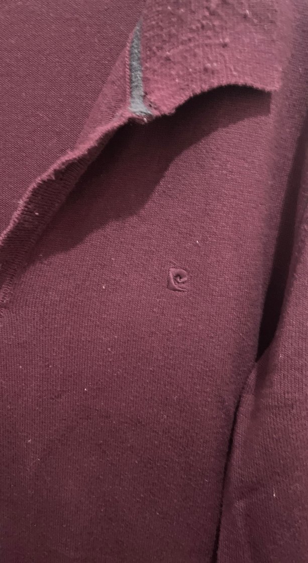 Bordo Süet Görünümlü Düğmeli Erkek Kazak - Görsel 2