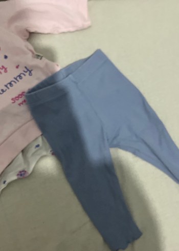 Pembe Baskılı Uzun Kollu Bebek Kıyafet Takımı - Görsel 4