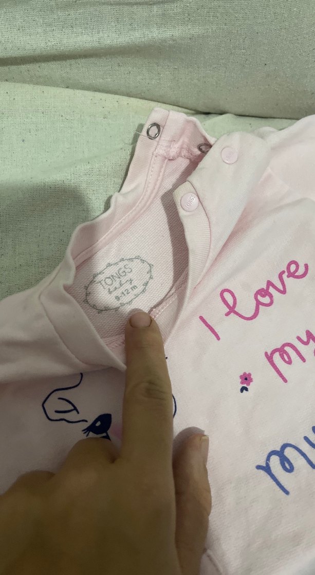 Pembe Baskılı Uzun Kollu Bebek Kıyafet Takımı - Görsel 3