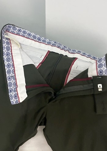 Haki Yeşili Kemerli Erkek Regular Fit Pantolon - Görsel 2