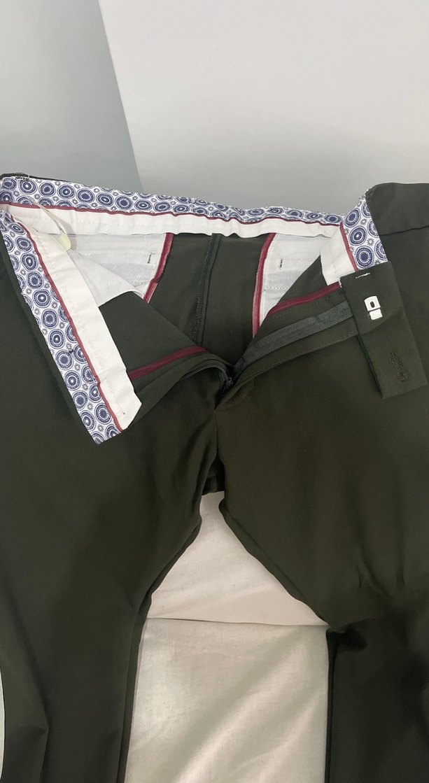 Haki Yeşili Kemerli Erkek Regular Fit Pantolon - Görsel 4