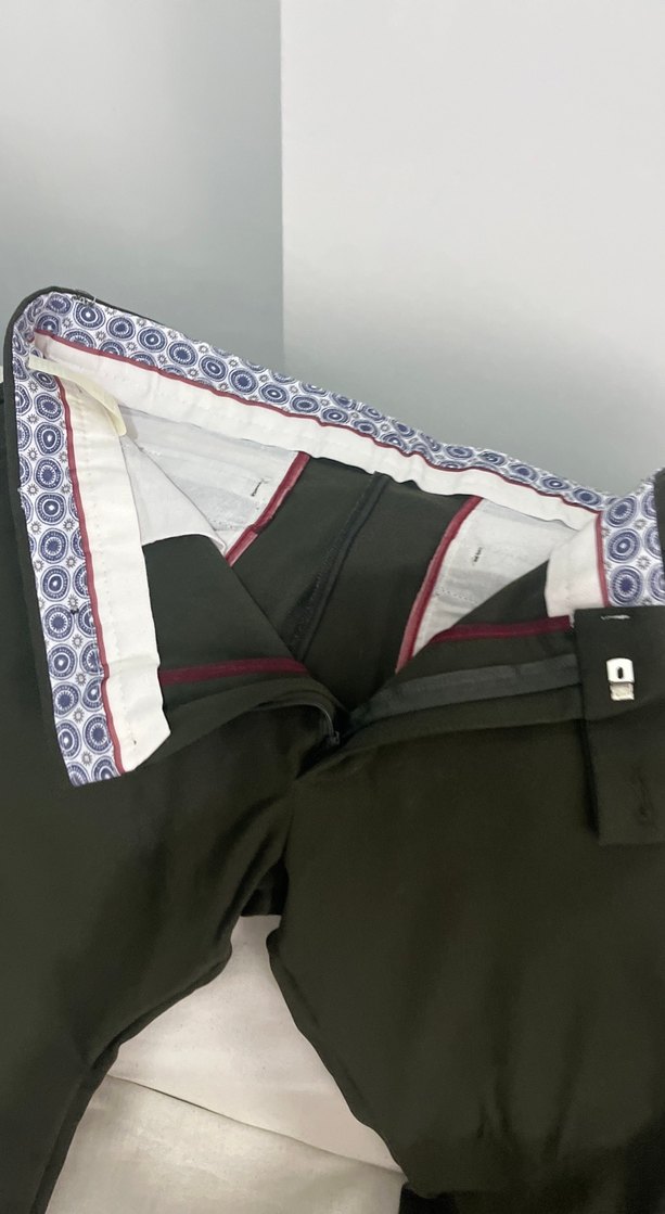 Haki Yeşili Kemerli Erkek Regular Fit Pantolon - Görsel 2