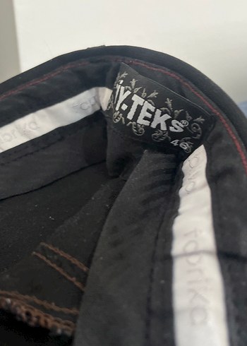 Erkek Siyah Keten Kemerli Kumaş Pantolon - Görsel 2