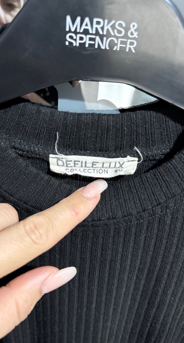 Uzun Kollu Siyah Gotik Elbise - Görsel 4