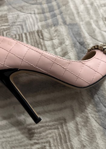 Moschino Pembe Rugan Stiletto Kadın Ayakkabı - Görsel 2