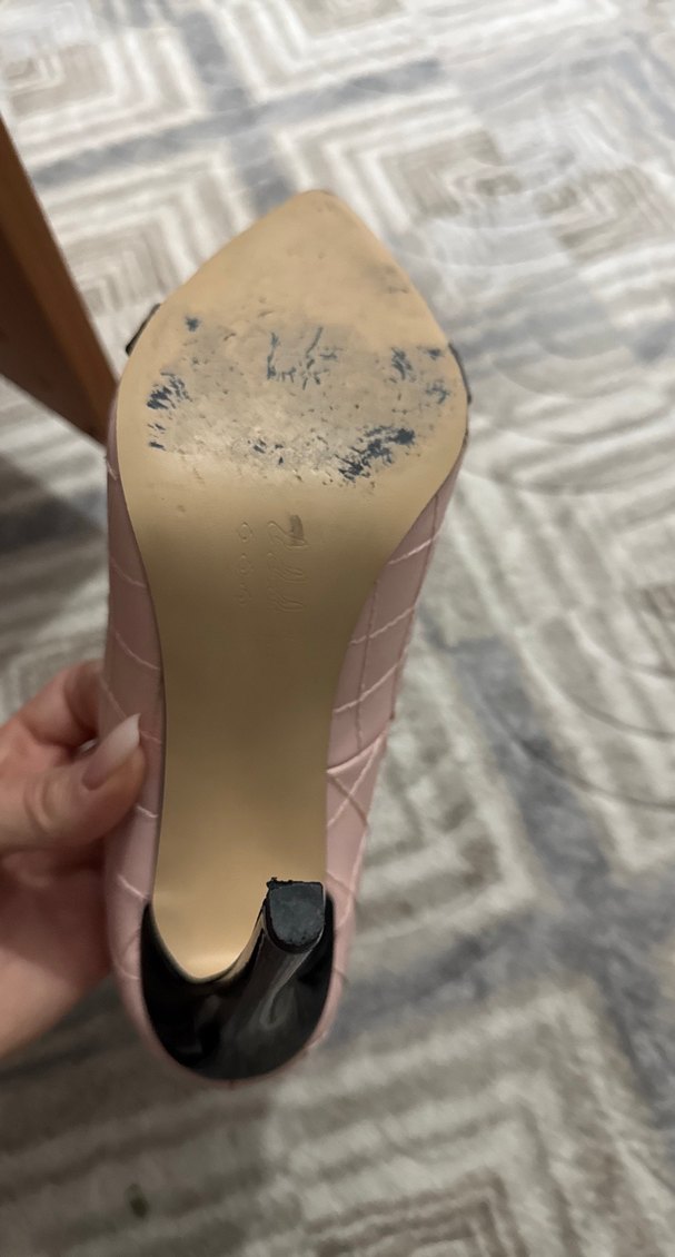 Moschino Pembe Rugan Stiletto Kadın Ayakkabı - Görsel 3