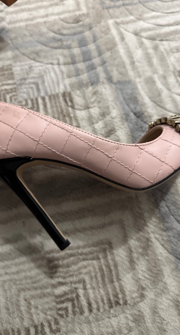 Moschino Pembe Rugan Stiletto Kadın Ayakkabı - Görsel 2