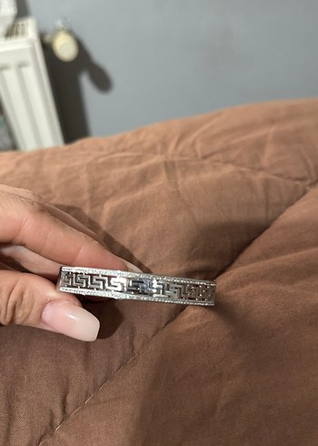 Payetli Yılan Desenli Kadın Bileklik Çelik - Görsel 3