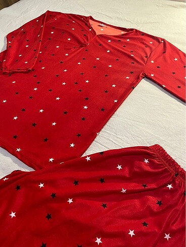xxl Beden bordo Renk Yumuşak Kumaş Pijama Takımı