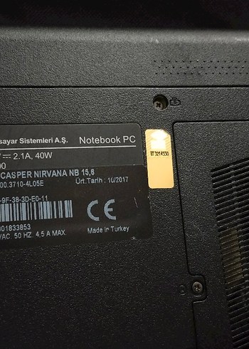 Gri Casper Dizüstü Bilgisayar - Görsel 4