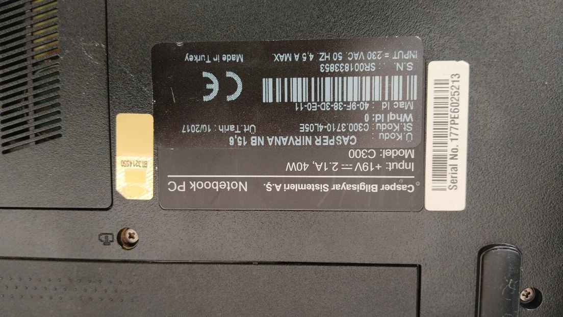 Gri Casper Dizüstü Bilgisayar - Görsel 2