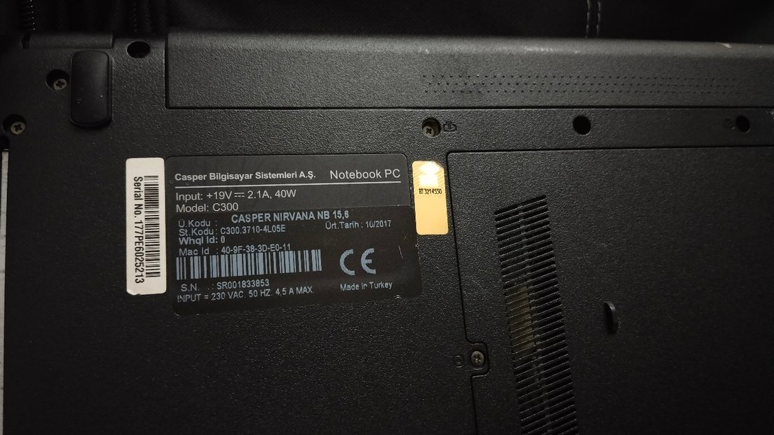 Gri Casper Dizüstü Bilgisayar - Görsel 4