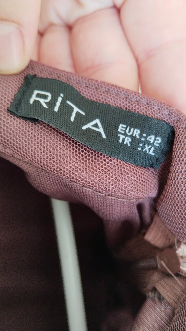 Bordo Uzun Drapeli Kadın Elbise - Görsel 2