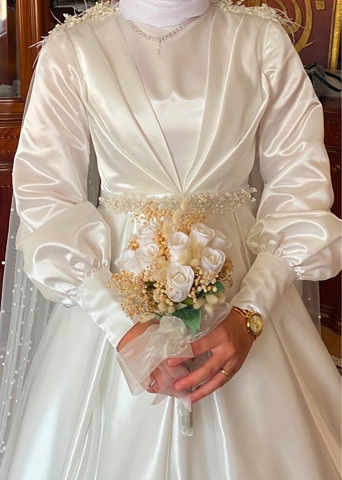 36-38 beden   melek model gelinlik - Görsel 3