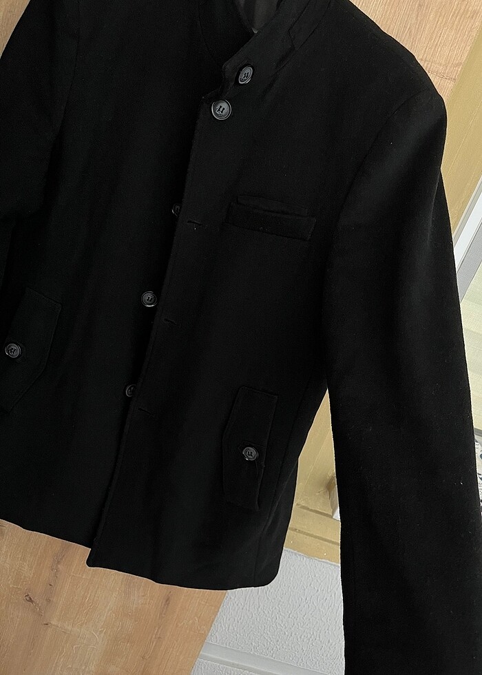 dik yaka erkek kaban - Görsel 4