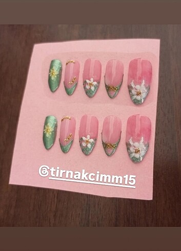 Nail artlı takma tırnak - Görsel 5