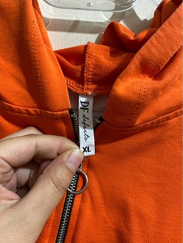xl Beden defacto tunik sweatshirt kapüşonlu