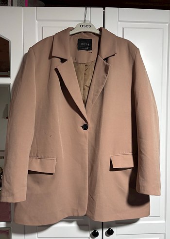Zara Bej Tek Dugmeli Blazer Ceket