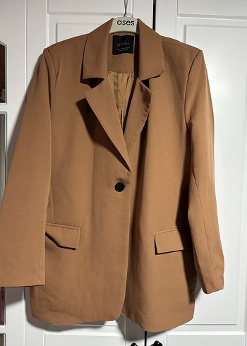 Zara Camel Tonlarinda Sik Tek Dugmeli Blazer Ceket