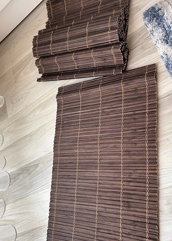 Koyu Kahverengi Ahşap ranner/supla 6 adet - Görsel 2