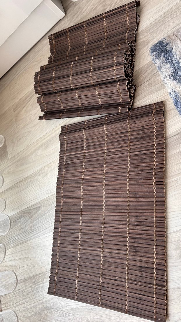 Koyu Kahverengi Ahşap ranner/supla 6 adet - Görsel 2