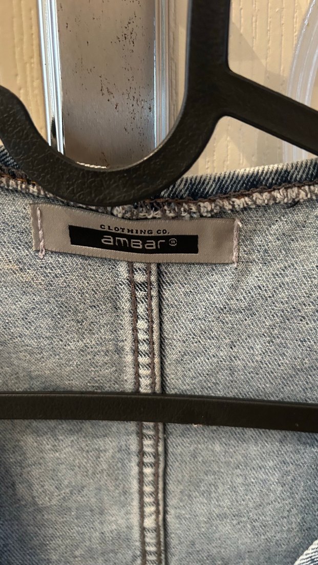 Düğmeli Kolsuz Kadın Kot Yelek denim yelek - Görsel 3