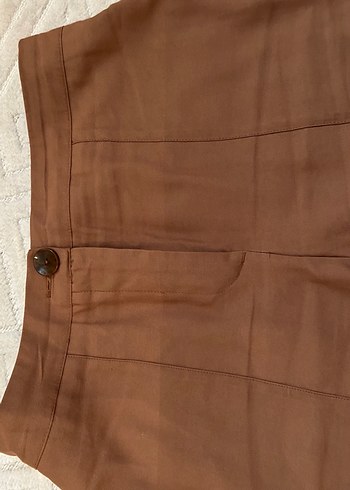 LC Waikiki Kadın Bej İspanyol paça yırtmaçlı Kumaş Pantolon Fermuarlı