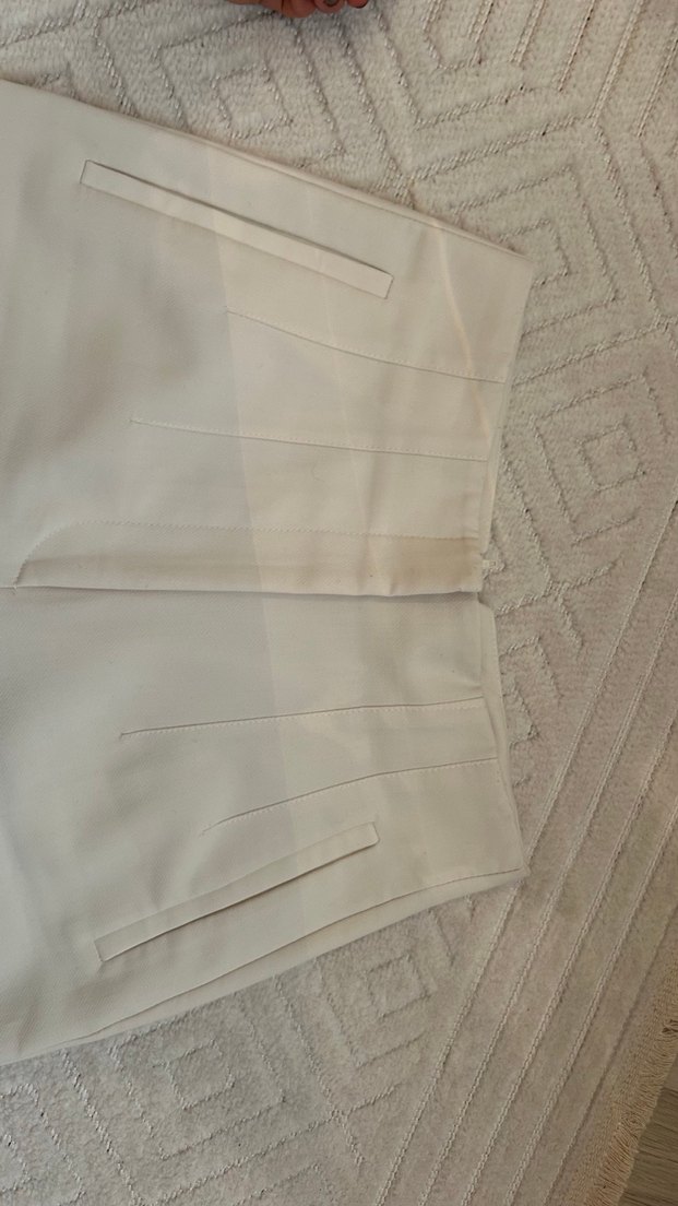 Bej Kadın Kumaş Pantolon Pilili havuç model - Görsel 2