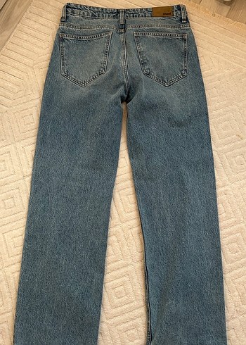 Gri Mavi Bol Kesim Kadın Kot Pantolon - Görsel 3