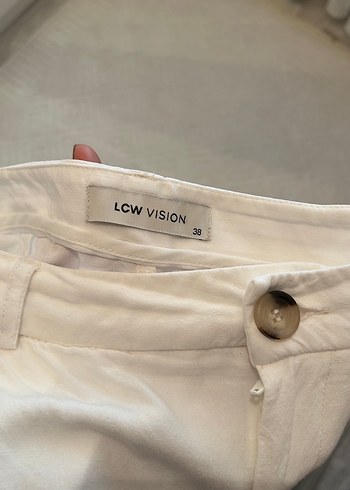38 Beden Beyaz Keten Midi Pilili Kadın Pantolon palazzo pantolon