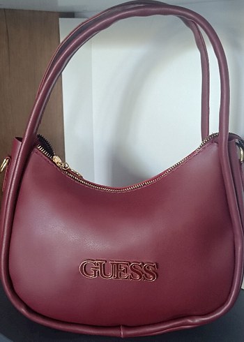 Guess Bordo Deri Kadın Çanta