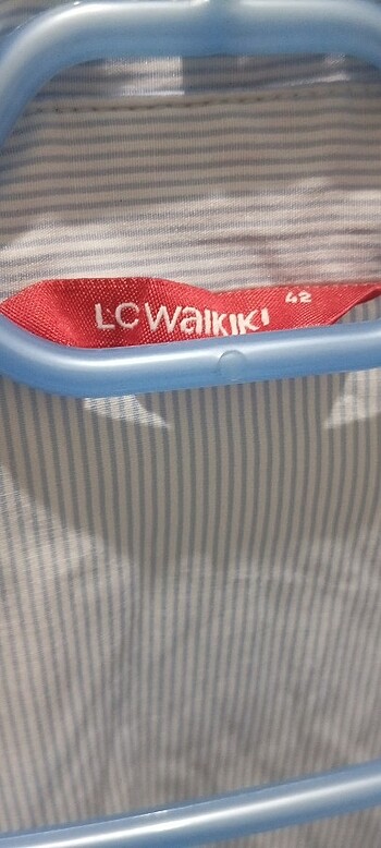 LC Waikiki LCW marka çizgili mavi beyaz gömlek yepyeni